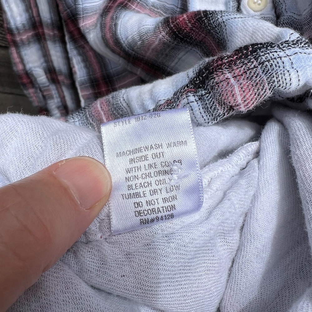 CP Shades Button front Long Sleeve Plaid Shirt - Size L - Picture 6 of 6